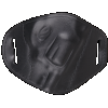Bulldog Black Molded Leather Belt Slide Holster Sm Revolver