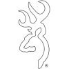 Bg Buck Mark Decal 6" White - Flat