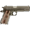 Auto-Ordnance 1911BKOW 1911-A1 GI Spec 45 ACP 5" 7+1 Matte Black Carbon Steel Frame & Slide Checkered Wood