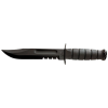 Ka-Bar Bowie Fixed 7.0 in Black Combo Blade Polymer Handle Polymer Handle