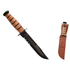 KA-BAR Full-Size Fixed USMC 7 in Black Blade Leather Handle