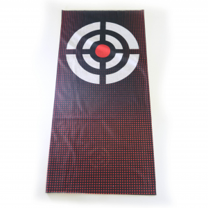 SHIELD BUFF - No. 13 Black with Red Dots, large half Logo
