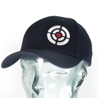 Navy Blue Hat with white off-center Logo