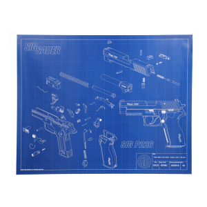 P226 TECHNICAL DRAWING POSTER 20X16 - Sig Sauer