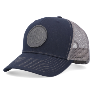 SIG - NAVY/CHARCOAL TRUCKER HAT WITH GRAY PATCH - Sig Sauer
