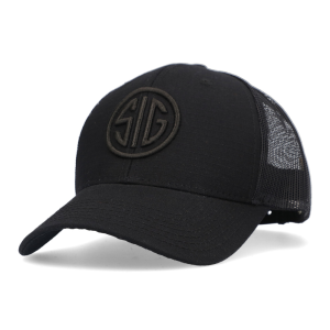 SIG - BLACK TRUCKER HAT WITH BLACK MESH - Sig Sauer