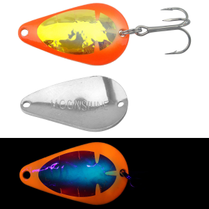 Moonshine Lures RV Casting Spoon | Agent Orange; 3/4 oz.