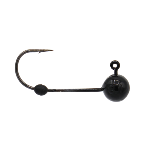 Eurotackle Micro Finesse Tungsten Jig Head - Size 4 Hook | Black; 1/16 oz.