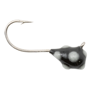 Clam CPT Confetti Drop XL Jig | Black/White Glow Dot; 1/16 oz.