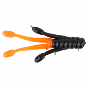 Ol' Blue Tackle Squid Soft Bait | Black/Orange; 2 in.