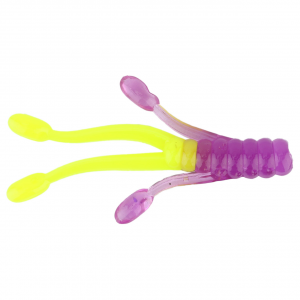 Ol' Blue Tackle Squid Soft Bait | Grape/Chartreuse; 2 in.