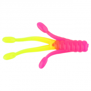 Ol' Blue Tackle Squid Soft Bait | Pink/Chartreuse; 2 in.