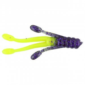 Ol' Blue Tackle Squid Soft Bait | Purple/Chartreuse; 2 in.