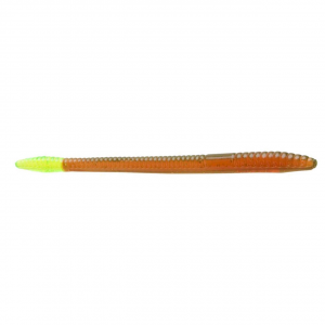 Zoom Finesse Worm | Motoroil Chartreuse Tail