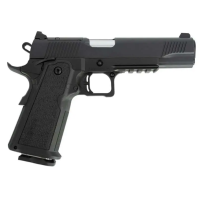 Tisas 12500002 1911 Duty B9R DS, Double Stack 1911, 5 Barrel, Black Cerakote, RMSc/507k Optic Cut, M1913 Light Rail, 2-17 Round magazines