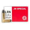 Sellier & Bellot SB38A Handgun  38 Special 158 gr Lead Round Nose (LRN) 50 Rd