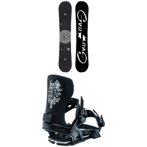 GNU Riders Choice Asym C3 Snowboard 2023 - 159.5 Package (159.5 cm) + S Mens | Aluminum in White size 159.5/S | Aluminum/Polyester