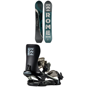 Rome Stale Crewzer Snowboard 2023 - 160W Package (160W cm) + M/L Mens in White size 160W/M/L
