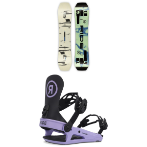 Ride Twinpig Snowboard 2023 - 136 Package (136 cm) + S Womens in Black size 136/S | Bamboo