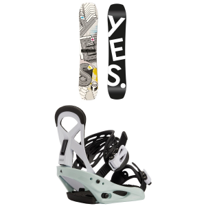 Kid's Yes. First Basic SnowboardKids' 2024   127 Package (127 cm) + L Kids | Aluminum in White size 127/L | Aluminum/Polyester