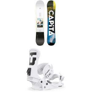 CAPiTA Defenders of Awesome Snowboard 2024 - 155W Package (155W cm) + S Mens /Silk in White size 155W/S | Polyester/Silk