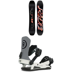 Ride Shadowban Snowboard 2024 - 155W Package (155W cm) + L Mens in Grey size 155W/L | Rubber/Bamboo