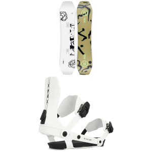 Ride Twinpig Snowboard 2024   136 Package (136 cm) + L Mens in White size 136/L | Aluminum/Bamboo