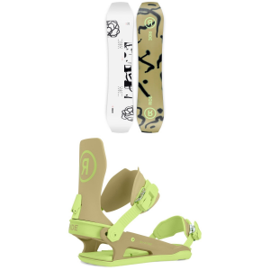 Ride Twinpig Snowboard 2024   136 Package (136 cm) + L Mens in Lime size 136/L | Bamboo