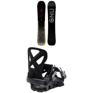 GNU Banked Country C3 Snowboard 2024   159 Package (159 cm) + M Mens | Aluminum in Black size 159/M | Aluminum/Polyester