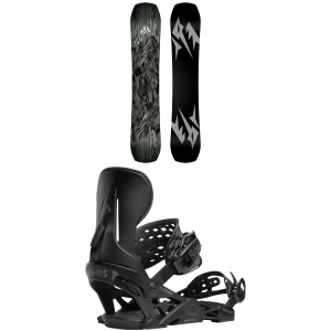 Jones Ultra Mountain Twin Snowboard 2024 - 160 Package (160 cm) + L Mens in Black size 160/L | Polyester