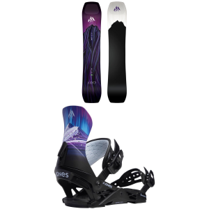 Women's Jones Airheart 2.0 Snowboard 2024 - 146 Package (146 cm) + M Womens in Black size 146/M | Polyester