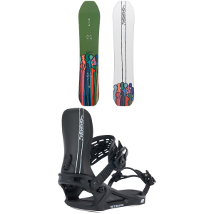 K2 Party Platter Snowboard 2024   147 Package (147 cm) + M Mens in Black size 147/M | Nylon/Bamboo