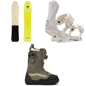 Arbor Arbor Madre Snowboard 148 Package (148 cm) + S Womens in Black size 148/S Aluminum/Plastic 2026