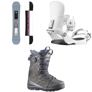 Salomon Kickback Snowboard 158W Package (158W cm) + M in Black size 158W/M Nylon/Aluminum/Rubber 2026