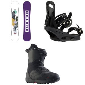 Burton Burton Hideaway Snowboard 148 Package (148 cm) + S Womens in Black size 148/S Aluminum 2026