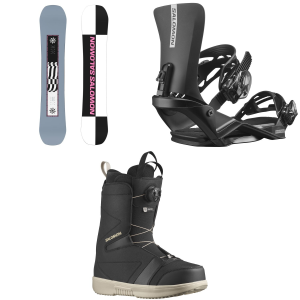 Salomon Kickback Snowboard 158W Package (158W cm) + L in White size 158W/L Rubber 2026
