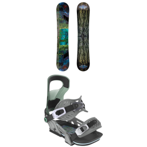 GNU Finest Asym C2X Snowboard 151 Package (151 cm) + L in Black size 151/L Aluminum 2026