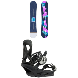 Burton Burton Yeasayer Snowboard 144 Package (144 cm) + S Womens in Black size 144/S Aluminum 2026