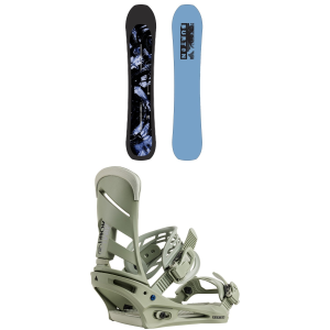 Burton Cartographer Snowboard 154W Package (154W cm) + M in Green size 154W/M Aluminum 2026