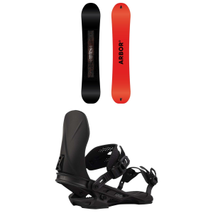 Arbor Red Gerard Pro Snowboard 151 Package (151 cm) + S in Charcoal size 151/S Nylon/Plastic 2027