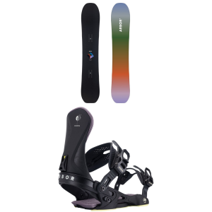 Arbor Arbor Sin Cara Snowboard 149 Package (149 cm) + M Womens in Black size 149/M Aluminum/Plastic 2027