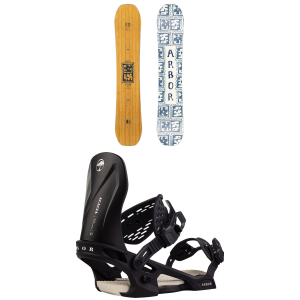 Arbor Arbor Swoon Snowboard 148 Package (148 cm) + M Womens in Black size 148/M Nylon/Plastic 2027