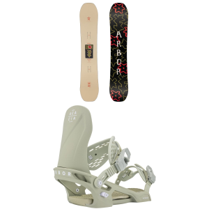 Arbor Arbor Swoon Decon Snowboard 144 Package (144 cm) + S Womens in White size 144/S Nylon 2027