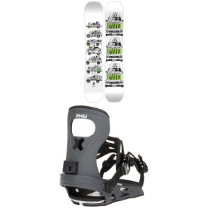 GNU Money Snowboard 156 Package (156 cm) + L in Grey size 156/L Nylon/Aluminum 2027