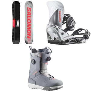Salomon Huck Knife Pro Snowboard 156W Package (156W cm) + M in White size 156W/M Aluminum/Rubber 2027