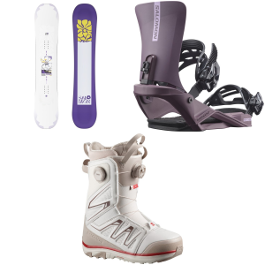 Salomon Salomon Lotus Snowboard 146 Package (146 cm) + M Mens in Grey size 146/M Rubber 2027