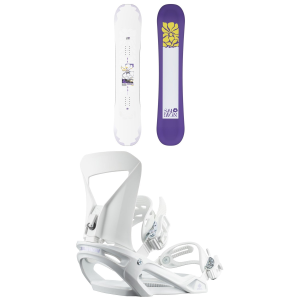 Salomon Salomon Lotus Snowboard 135 Package (135 cm) + S Womens in White size 135/S Rubber 2027