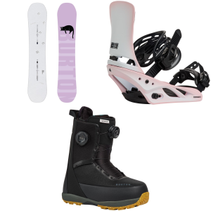 Burton Burton Yeasayer Snowboard 144 Package (144 cm) + M Womens in Pink size 144/M Aluminum 2027