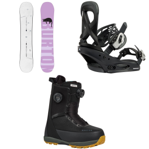 Burton Burton Yeasayer Flying V Snowboard 144 Package (144 cm) + M Womens size 144/M Aluminum 2027