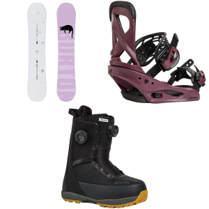 Burton Burton Yeasayer Snowboard 140 Package (140 cm) + L Womens in Black size 140/L Aluminum 2027
